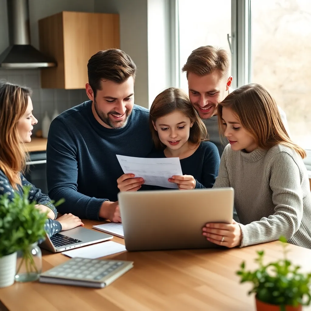 Persoon die schulden afbetaalt en financiële documenten organiseert
