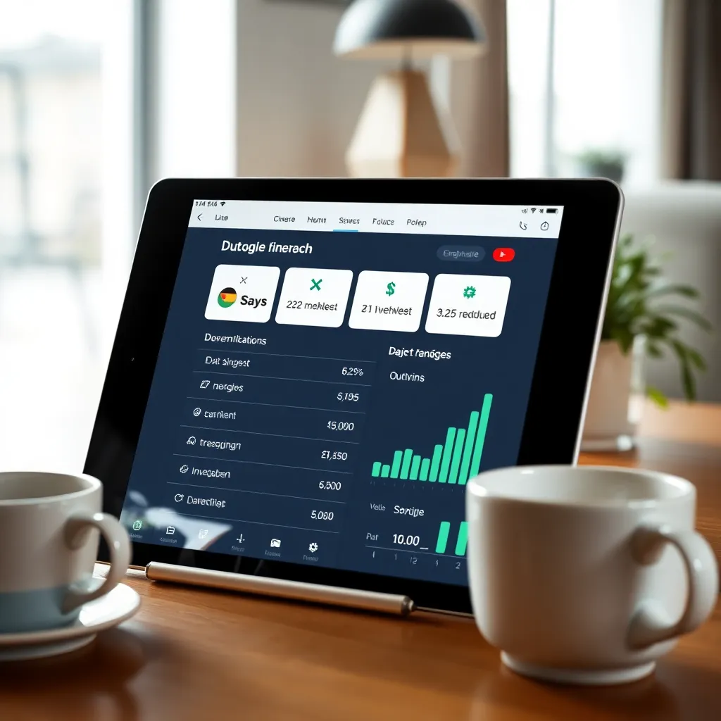 Nederlandse spaarrekening en investeringsopties op tablet